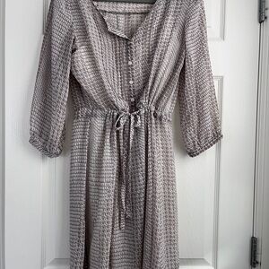 Elegant Sheer Patterned Dress